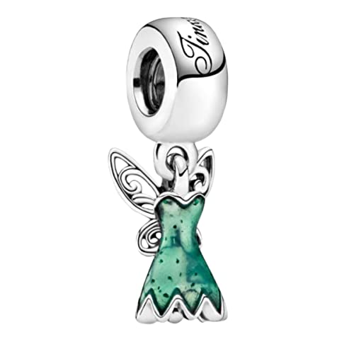 Sport Religious Charm 925 Sterling Silver Pendant,Jewelry Beads Gifts for Women Bracelet&Necklace - color: Green Princess Dress Dangle Charm