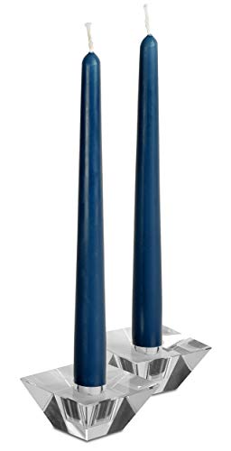 Hyoola Tall Taper Candles - 10 Inch Midnight Blue Unscented Dripless Taper Candles - 8 Hour Burn Time - 4 Pack - color: Midnight Blue, size: 10 Inch