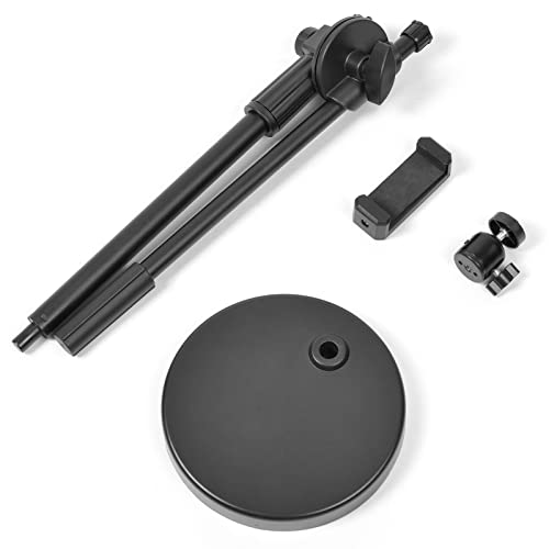 Overhead Phone Stand for Recording - Phone Desktop Stand Adjustable Height and Angle with Stable Round Base,Perfect for Product Live Streaming Shop(36-52CM)