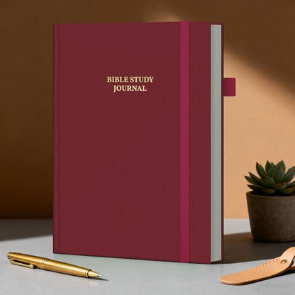 Bible Study Journal & Notebook for Women and Men, 7.1" x 10.4" - color: Burgundy, size: B5 ( 7" x 10.2" )