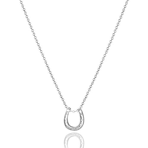 Baydurcan Silvery Necklace for Women Pendant Chain Friendship Necklace Gift - style: horseshoe s