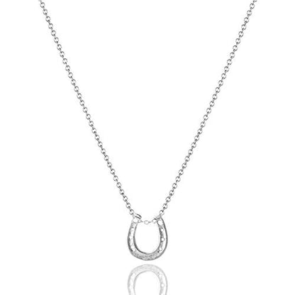 Baydurcan Silvery Necklace for Women Pendant Chain Friendship Necklace Gift - style: horseshoe s