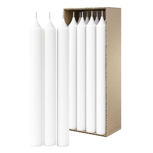 Simply Soson White Taper Candles 10 Inch, Unscented Dripless, 8 Pack - color: White, style: Traditional
