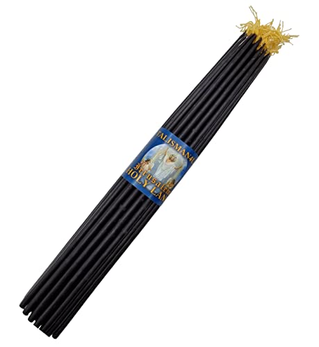TALISMAN4U 33 Beeswax Taper Candles 11 inch Jerusalem Church Candles - color: Black