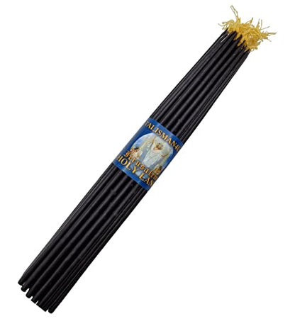 TALISMAN4U 33 Beeswax Taper Candles 11 inch Jerusalem Church Candles - color: Black