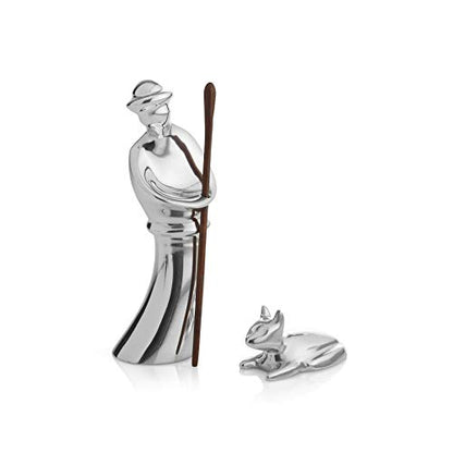 nambe Miniature Nativity Shepard and Lamb - style: Shepherd & Lamb