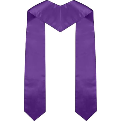 Clergy Stole & Choir Stole with Cross Embroidery 60'' (Pink) - color: Purple