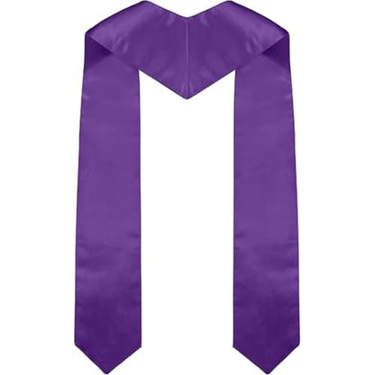Clergy Stole & Choir Stole with Cross Embroidery 60'' (Pink) - color: Purple
