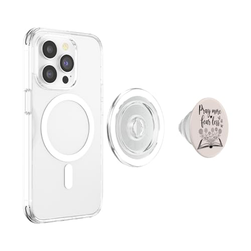 Christian Pray More Fear Less PopSockets PopGrip for MagSafe - style: Magnetic PopGrip