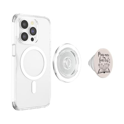 Christian Pray More Fear Less PopSockets PopGrip for MagSafe - style: Magnetic PopGrip