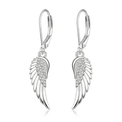 Angel Wing Earrings for Women 925 Sterling Silver Wing Earrings Jewelry Gifts
