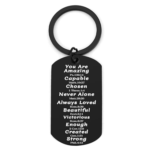 Bible Keyachain Christian Gifts for Women Cross Keychain Religious Gifts Bible Gift Faith Gift for Men - color: You're Amazing