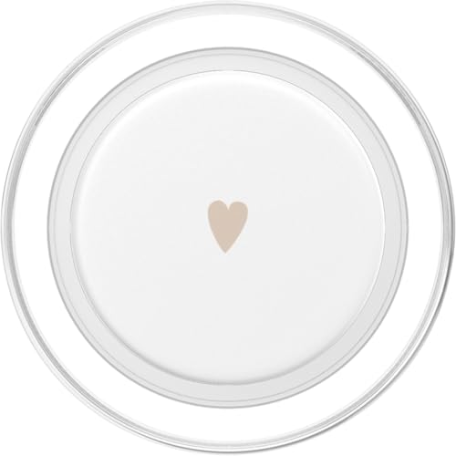 Sand/Beige/Tan Hand Drawn Heart Minimalist Love PopSockets PopGrip for MagSafe - style: Magnetic PopGrip
