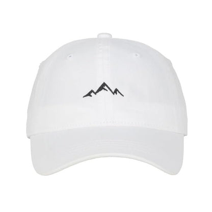 Outdoor Cap Mountain Embroidered Dad Hat Adjustable Soft Cotton Polo Style Unstructured Baseball Cap for Men & Women - color: White