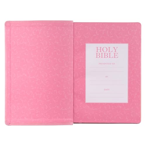 KJV Holy Bible, Giant Print Full-size Faux Leather Red Letter Edition - Thumb Index & Ribbon Marker, King James Version, Pink (KJV Full Size GP Editions)