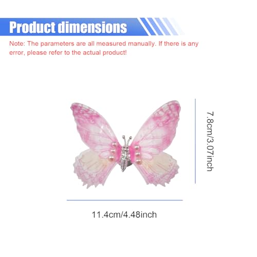 3PCS Butterfly Car Dashboard Ornaments, Pink&Paste - size: Pink&Paste