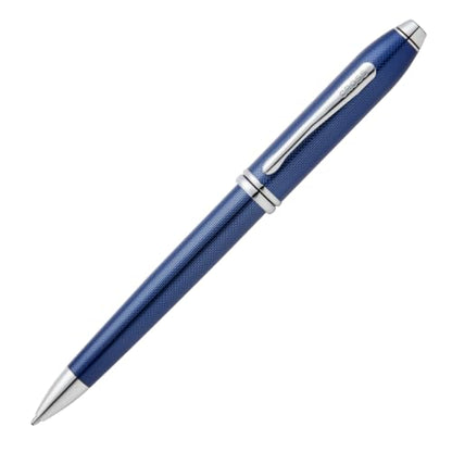 Cross Townsend Cobalt Blue Diamond Ballpoint Pen, Medium Point, Black Ink - color: Blue