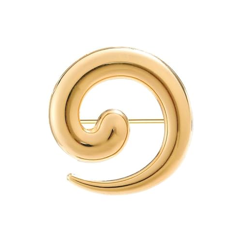 Spiral Brooch for Women Gold Greek Goddess Brooch Pin Silver Spiral Statement Brooches Minimalist Brooches Pins Fashion Statement Jewelry Accessories - color: gold conch
