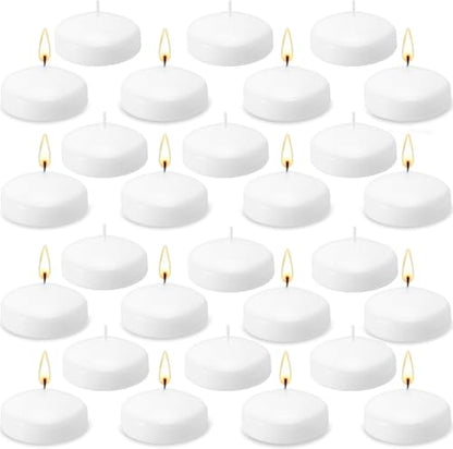 72 Pack 2-Inch Floating Candles - Perfect for Weddings and Events - White - color: 72-White floating