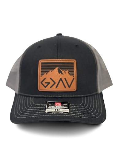 God is Greater Than The Highs and Lows Trucker Hat Women's Hat All Black Sun Hat Men Gifts for Girlfriends Cool Cap - color: Black