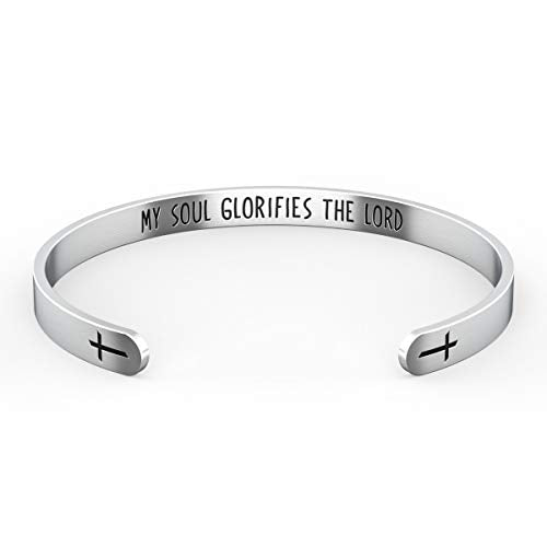 Happy Kisses Love One Another As I Have Loved You Cross Bracelet – Religious Bracelet – John 15:12 — Catholic or Christian Women & Girls - style: My Soul Glorifies