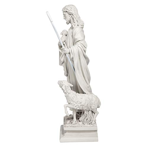 Design Toscano Jesus, The Good Shepherd Garden Statue: Large - size: 12 Inches Wide, 8 Inches Deep, 28 Inches High, style: Good Shepherd