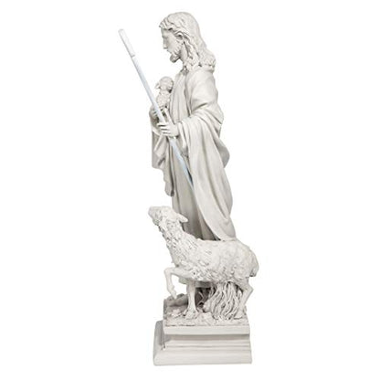 Design Toscano Jesus, The Good Shepherd Garden Statue: Large - size: 12 Inches Wide, 8 Inches Deep, 28 Inches High, style: Good Shepherd