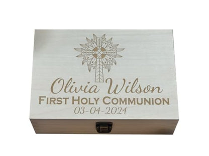 Personalized First Holy Communion Gift: Christian Engraving with Custom Name and Date - Sacred Keepsake for a Blessed Day