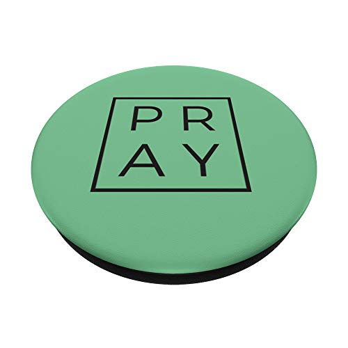 Pray mint green womens Christian faith bible Jesus PopSockets PopGrip: Swappable Grip for Phones & Tablets