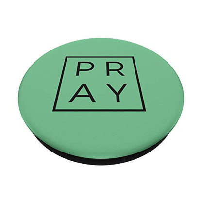 Pray mint green womens Christian faith bible Jesus PopSockets PopGrip: Swappable Grip for Phones & Tablets
