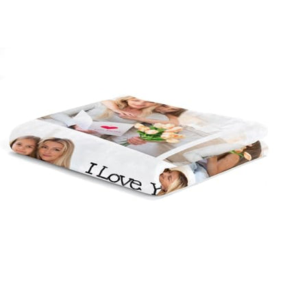 inkArts Custom Blankets with Photo, Personalized Mom Blankets, Customized Photo Blanket, Custom Picture Blanket, Personalized Birthday Gifts for Mom Baby Kid Family - color: 6 Photos