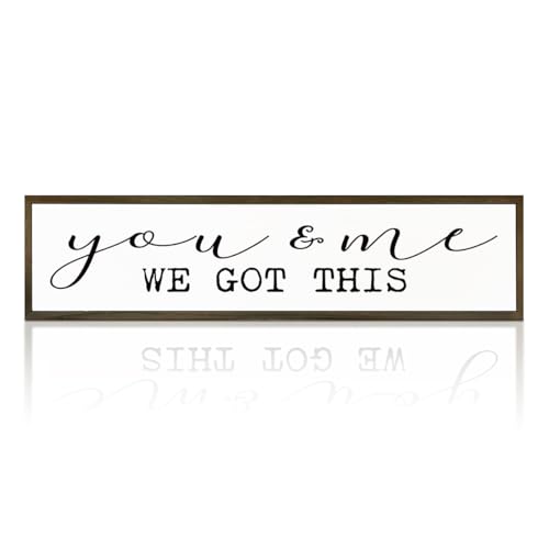 Romantic Decor, Farmhouse Wooden Block Sign, Wedding Decorations, Home Decors for Master Bedroom Living Room, Valentines Day Decor, Mr and Mrs Gift, You & Me We Got This Sign, Family Wood Sign - color: Day Sign 09