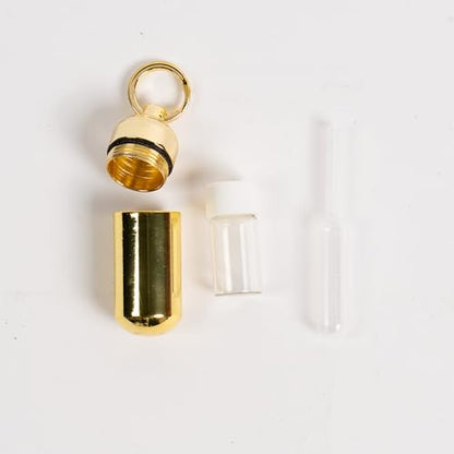 Broadman Anointing Oil Holder, Key Ring and Eyedropper - Brass
