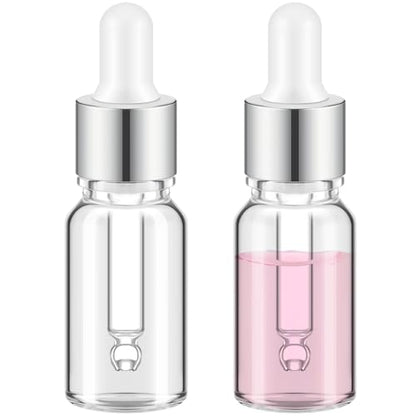 Didaey 100 Pcs Mini Glass Oil Dropper Bottle, 10 ml, Classic Silver - color: Classic Silver, size: 10 ml