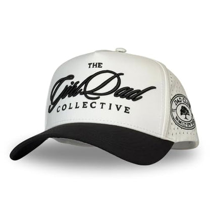 CITRUSY Athletic Trucker Golf Hat | Performance Mens 5 Panel Cap | Cool Breathable Waterproof Workout Running Snapback - color: Girl Dad | Black
