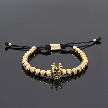 WFYOU Stainless Steel Bracelets for Men Gold Cuff Bracelet Birthday Gifts - color: Gold 10