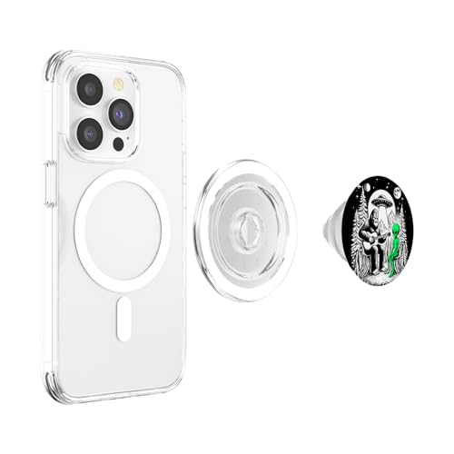 Bigfoot Plays Guitar Sasquatch Camping Big Foot UFO Alien PopSockets PopGrip for MagSafe - style: Magnetic PopGrip