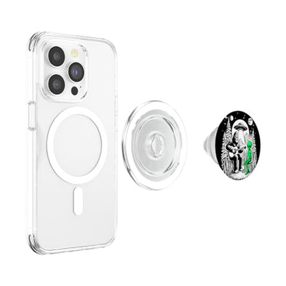 Bigfoot Plays Guitar Sasquatch Camping Big Foot UFO Alien PopSockets PopGrip for MagSafe - style: Magnetic PopGrip
