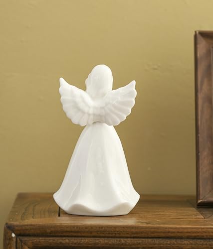ADAVAS.Y&G Praying Angel Night Light Lighted up Angel Prayer Porcelain Angel Figurine with Lighting, White 7" H - color: Pray