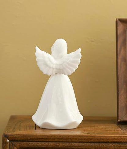 ADAVAS.Y&G Praying Angel Night Light Lighted up Angel Prayer Porcelain Angel Figurine with Lighting, White 7" H - color: Pray