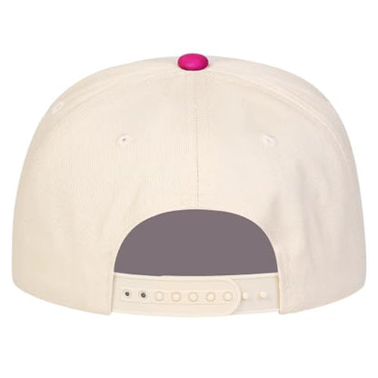 Trendy Embroidered Baseball Cap for Men & Women, Adjustable Snapback Hat for Casual Wear - color: Rose Beige
