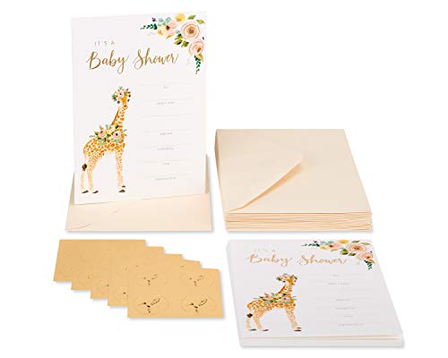 Papyrus Baby Shower Invitations, Giraffe (20-Count) - color: Giraffe