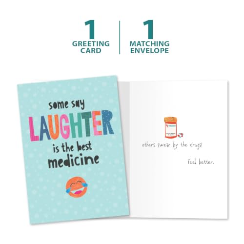 Tree-Free Greetings - Funny Get Well Card - Laughter Is the Best Medicine - color: Laughter Medicine