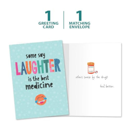 Tree-Free Greetings - Funny Get Well Card - Laughter Is the Best Medicine - color: Laughter Medicine