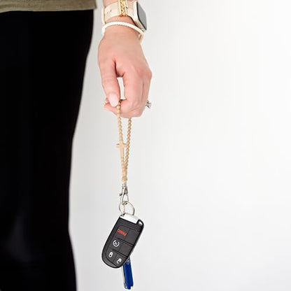 Ryan & Rose Jesus Loop - Cross Keychain Wristlet Keychain Christian Keychain - Keychain Accessories Key Chains Women