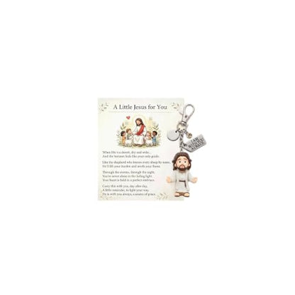 Angyape A Little Jesus for You - Mini Jesus Keychain Backpack Bag Charms Birthstone Charm Inspirational Christian Faith Gifts - color: K：november