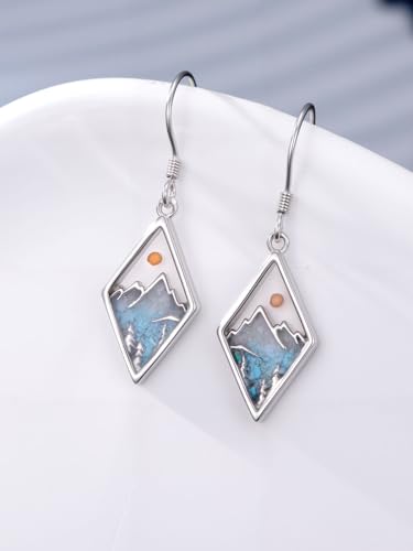 Dorunmo 925 Sterling Silver Mustard Seeds Dangle Earrings for Women Mountains Earrings Hypoallergenic Christmas Jewelry Gifts for Women - style: Mustard Seeds-02