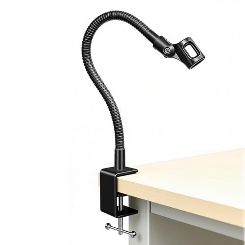 KC32 13-Inch Gooseneck Mic Stand, Heavy-Duty Desk Clamp for Podium - size: 13-INCH