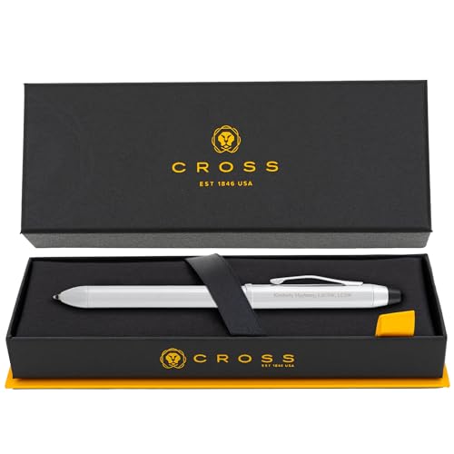 Cross Tech3+ Personalized Multifunction Pen in Lustrous Chrome with Stylus - color: Lustrous Chrome