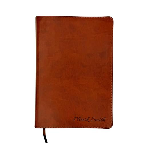 Personalized NLT Super Giant Print Bible – Brown LeatherLike | Filament Enabled | Custom Engraved Name | New Living Translation | 16-Point Super Giant Print | Red Letter | Smyth-Sewn Binding (Name Only)